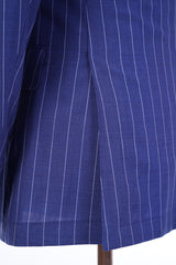 Blue Pinstripe - Super 120s, 100% Wool, Custom Suit