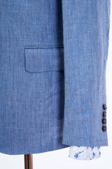 Light Blue - 100% Linen, Custom Blazer