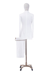 Women's White Linen Custom Pant Suit