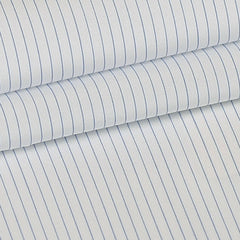 Light Blue Stripes Custom Shirt Fabric - 100% Cotton