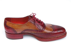 Paul Parkman Men's Wingtip Brogues (Bordeaux & Camel)