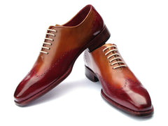 Paul Parkman Goodyear Welted Wingtip Oxfords, Bordeaux & Camel