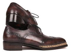 Paul Parkman Norwegian Welted, Wingtip Derby Shoes, Bronze color