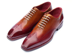 Paul Parkman Goodyear Welted Wingtip Oxfords, Bordeaux & Camel