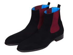 Paul Parkman Men's Black Suede Chelsea Boots
