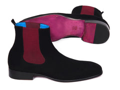 Paul Parkman Men's Black Suede Chelsea Boots
