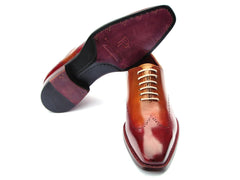Paul Parkman Goodyear Welted Wingtip Oxfords, Bordeaux & Camel