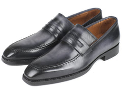Paul Parkman Gray Burnished Goodyear Welted Loafers