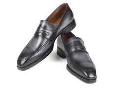 Paul Parkman Gray Burnished Goodyear Welted Loafers