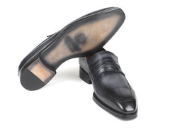 Paul Parkman Gray Burnished Goodyear Welted Loafers