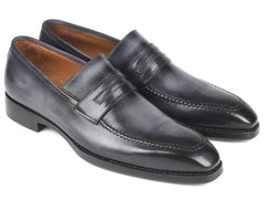 Paul Parkman Gray Burnished Goodyear Welted Loafers
