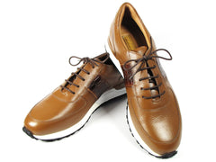 Paul Parkman Men's Cognac Floater Leather Sneakers
