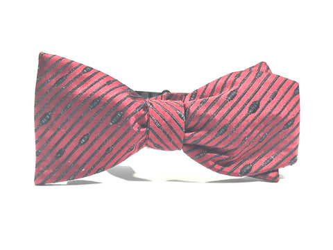 Lines of Distinction, 100% Silk Woven Bow Tie (Self Tie)