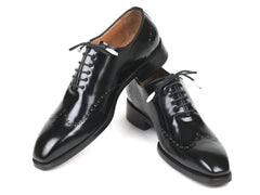 Paul Parkman Goodyear Welted Wingtip Oxfords, Black Polished Leather