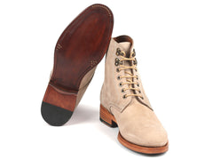 Paul Parkman Men's Suede Boots, Beige