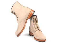 Paul Parkman Men's Suede Boots, Beige