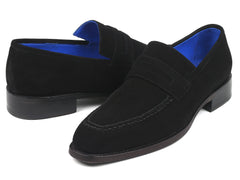 Paul Parkman Black Suede Goodyear Welted Loafers