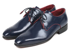 Paul Parkman, Medallion Toe, Navy Derby Shoes