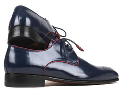 Paul Parkman, Medallion Toe, Navy Derby Shoes