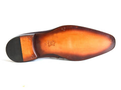 Paul Parkman Brown Leather Apron Derby Shoes