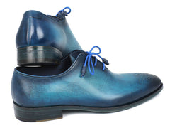 Paul Parkman Men's Blue & Navy Medallion Toe Oxfords