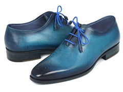 Paul Parkman Men's Blue & Navy Medallion Toe Oxfords