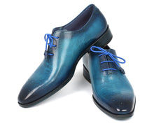 Paul Parkman Men's Blue & Navy Medallion Toe Oxfords