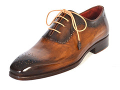 Paul Parkman Men's Brown & Camel Medallion Toe Oxfords