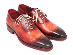 Paul Parkman Men's Reddish Camel Medallion Toe Oxfords