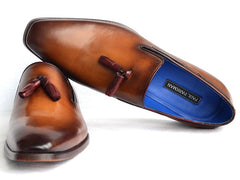 Paul Parkman Men's Tassel Loafer - Walnut Leather