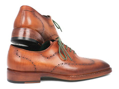Paul Parkman Men's Wingtip Oxford Goodyear Welted Camel/Brown