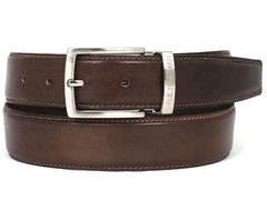 Paul Parkman Men's Leather Belt Hand-Painted Brown