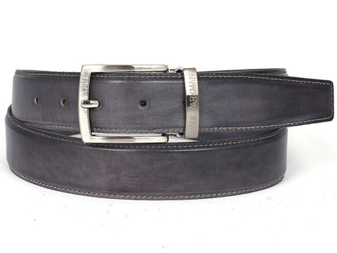 Paul Parkman Men's Leather Belt Hand-Painted Gray