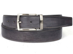 Paul Parkman Men's Leather Belt Hand-Painted Gray