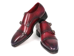 Paul Parkman Triple Leather Sole Hand-Welted Cap Toe Monkstrap Shoes