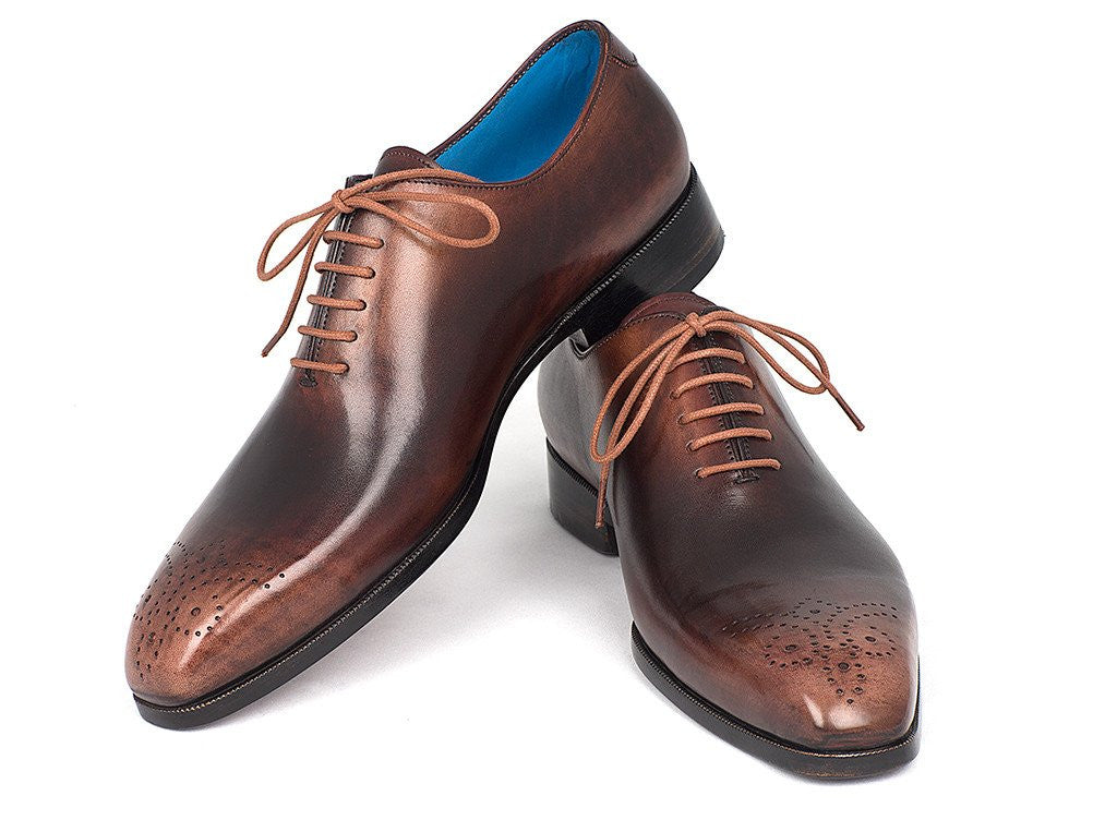 Paul Parkman Men's Camel & Brown Wholecut Oxfords