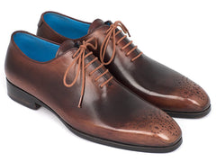 Paul Parkman Men's Camel & Brown Wholecut Oxfords
