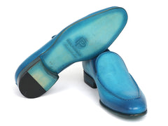 Paul Parkman Men's Perforated Leather Belt Turquoise