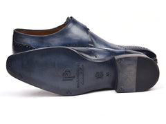 Paul Parkman Wingtip Single Monkstraps Navy