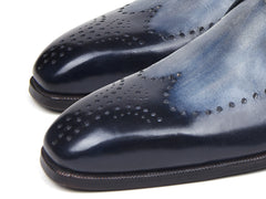 Paul Parkman Wingtip Single Monkstraps Navy