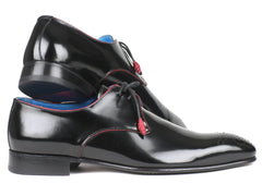 Paul Parkman, Medallion Toe, Black Derby Shoes