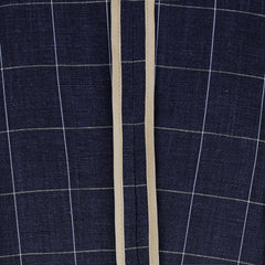 Blue Windowpane - 55% Wool 45% Linen
