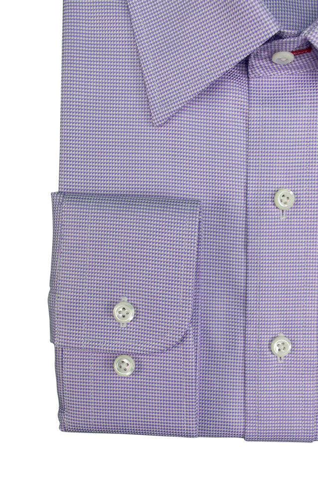 Purple Houndstooth Custom Shirt Fabric - 100% COTTON