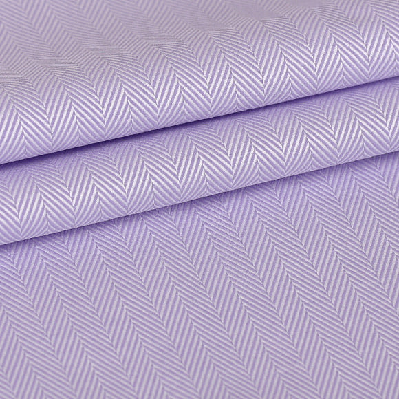 Purple Herringbone Custom Shirt Fabric - 100% Cotton