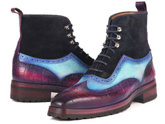 Paul Parkman Men's Three-Tone Wingtip Boots