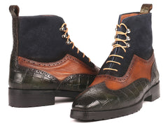 Paul Parkman Men's Three-Tone Wingtip Boots