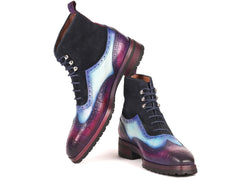 Paul Parkman Men's Three-Tone Wingtip Boots