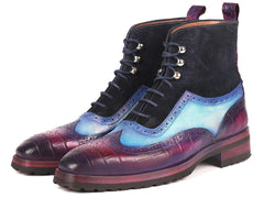 Paul Parkman Men's Three-Tone Wingtip Boots