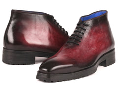 Paul Parkman Men's Bordeaux Leather Ankle Boots