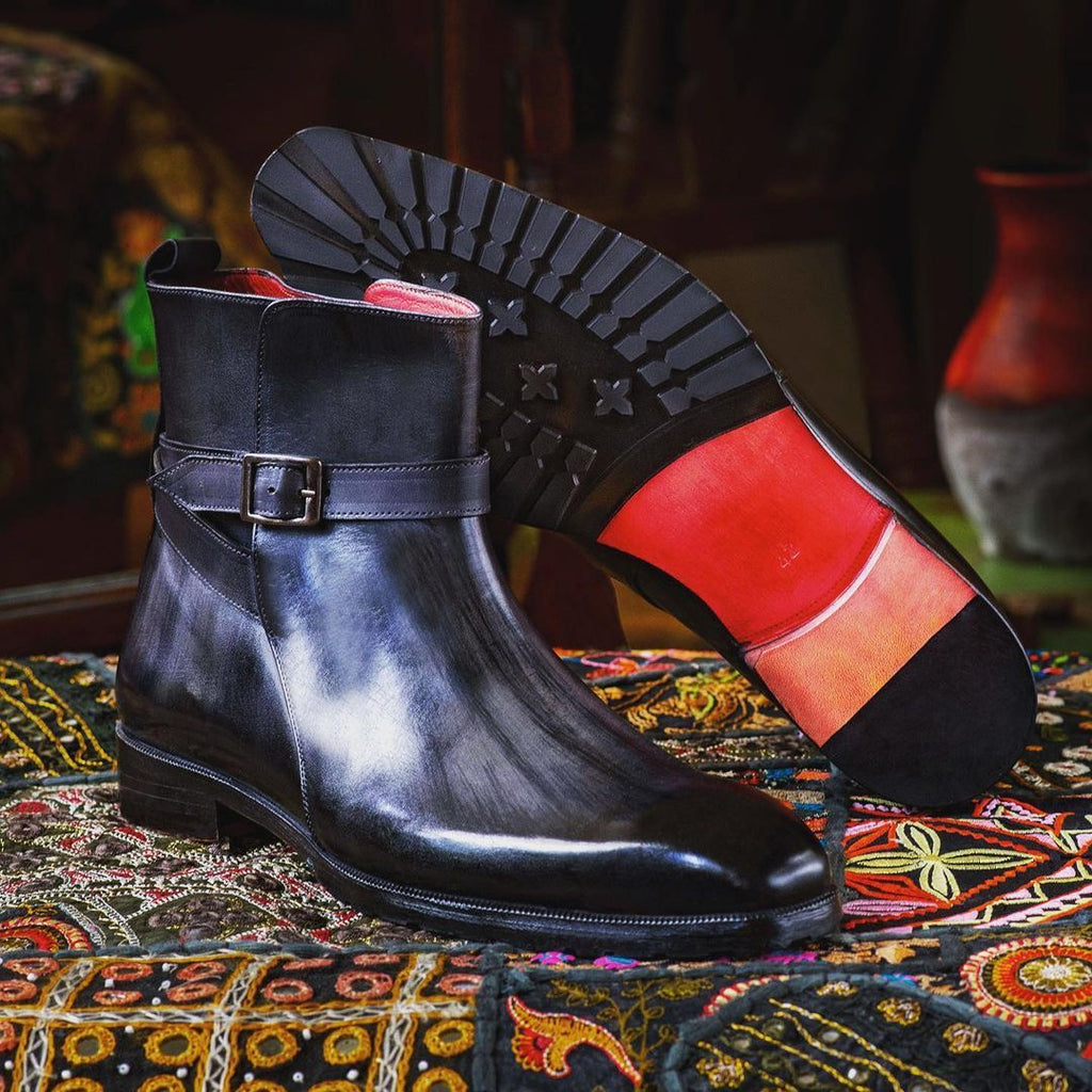 Paul Parkman Men's Gray Patina Jodhpur Boots